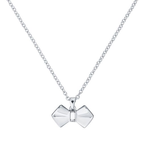 Womens Silver/Crystal Sarahli Solitaire Bow Pendant Necklace 43540 by Ted Baker from Hurleys