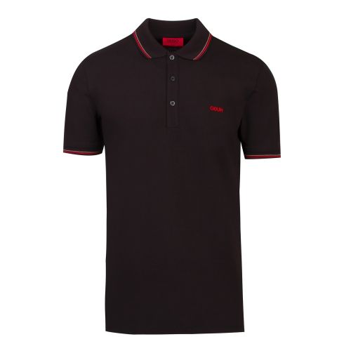 Mens Black Dinoso202 Tipped S/s Polo Shirt 56905 by HUGO from Hurleys