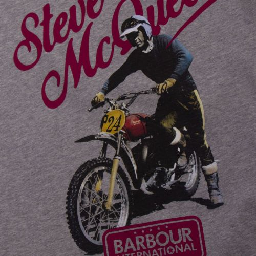 Mens Grey Marl Enduro S/s T Shirt 82977 by Barbour Steve McQueen Collection from Hurleys