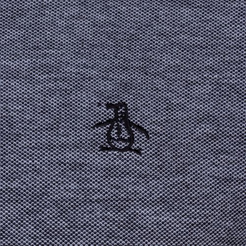 Mens True Black Tipped Birdseye L/s Polo Shirt 61654 by Original Penguin from Hurleys