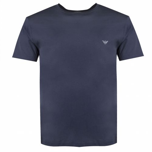 Mens Navy Logo Pima Cotton Regular Fit S/s T Shirt 30860 by Emporio Armani Bodywear from Hurleys