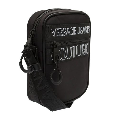Mens Black Branded Logo Small Crossbody Bag 83659 by Versace Jeans Couture from Hurleys
