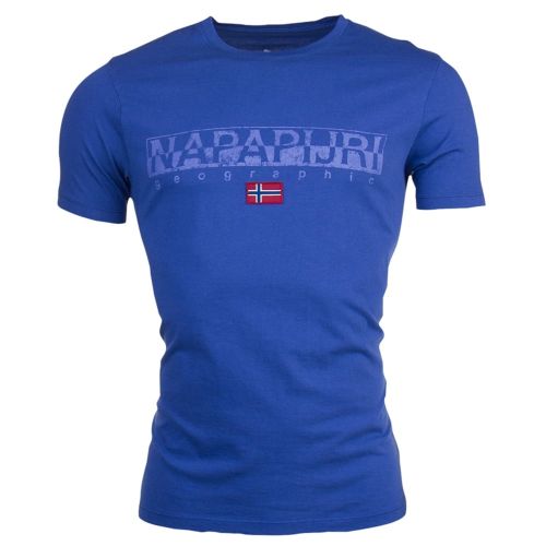 Mens Palestine Blue Sapriol S/s Tee Shirt 8275 by Napapijri from Hurleys
