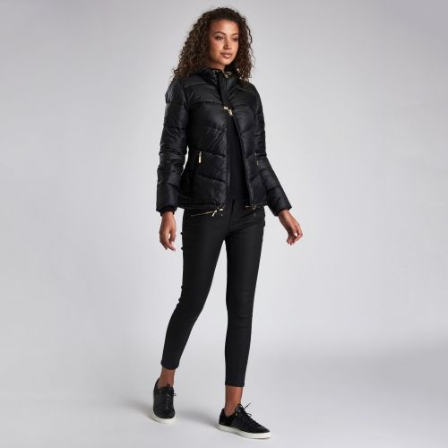 Womens Black Brace Hooded Quilted Jacket 46596 by Barbour International from Hurleys