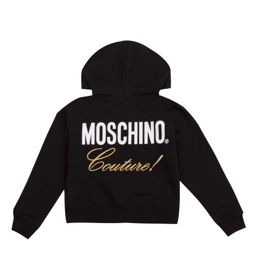 Girls Black Couture Hooded Zip Tracksuit 47325 by Moschino from Hurleys