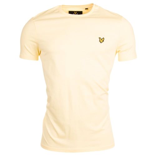 Mens Pale Yellow Crew Neck S/s Tee Shirt 8811 by Lyle & Scott from Hurleys