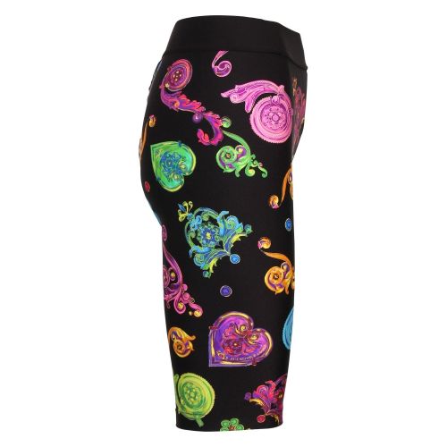 Womens Black Jewel Print Cycling Shorts 55232 by Versace Jeans Couture from Hurleys