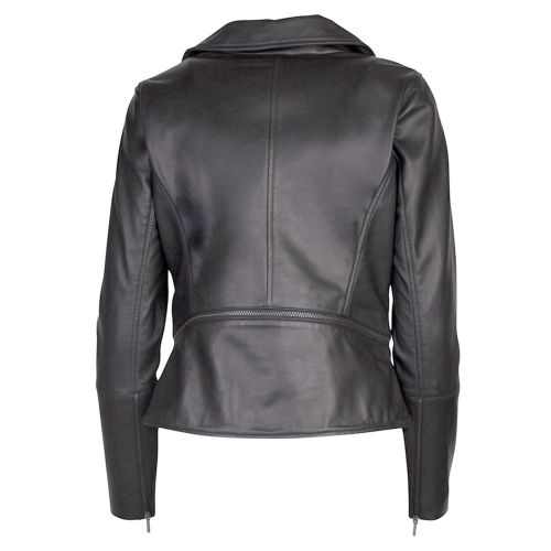 Womens Black Yaswin Zip Hem Leather Jacket 37298 by Ted Baker from Hurleys