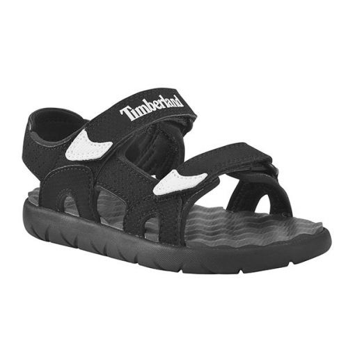 Toddler Black/White T Perkins Row 2-Strap Sandals (21-30) 108566 by Timberland from Hurleys