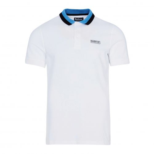 Mens White Ampere S/s Polo Shirt 85376 by Barbour International from Hurleys