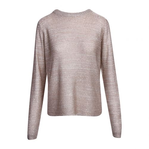 Womens Frosted Almond Vielivati Lurex Knitted Jumper 79793 by Vila from Hurleys