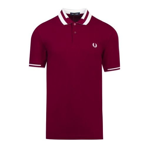 Mens Tawny Port Block Tipped S/s Polo Shirt 58897 by Fred Perry from Hurleys