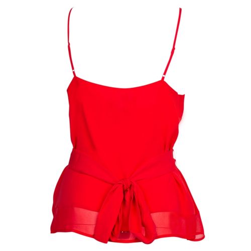 Womens Fire Coral Crepe Light Belted Cami Top 41225 by French Connection from Hurleys