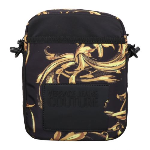Mens Black/Gold Baroque Garland Cross Body Bag 100974 by Versace Jeans Couture from Hurleys