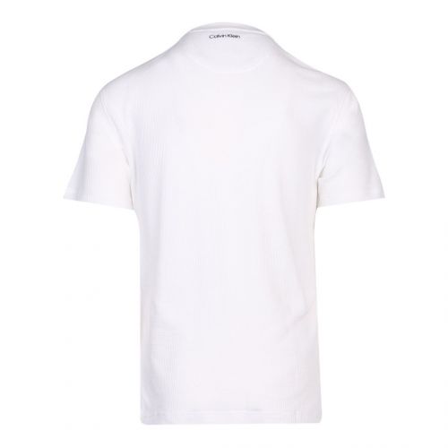 Mens White Textured Grid S/s T Shirt 102891 by Calvin Klein from Hurleys