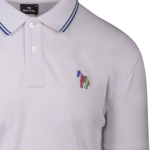 Mens White Zebra Tipped Reg Fit S/s Polo Top 103418 by PS Paul Smith from Hurleys