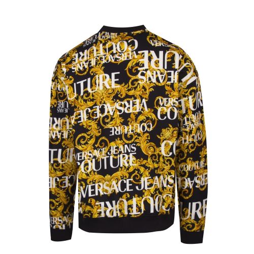 Mens Black Baroque Logo Print Sweat Top 43689 by Versace Jeans Couture from Hurleys
