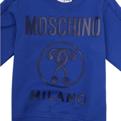 Boys Surf Blue Milano Sweat Top 107691 by Moschino from Hurleys