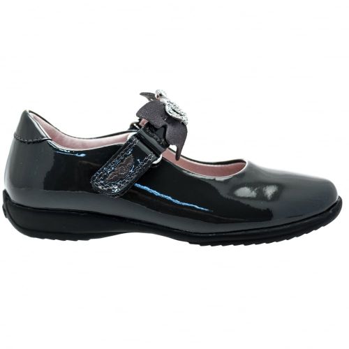 Girls Grey Patent Sophia Strap F-Fit Shoes (27-33) 62755 by Lelli Kelly from Hurleys