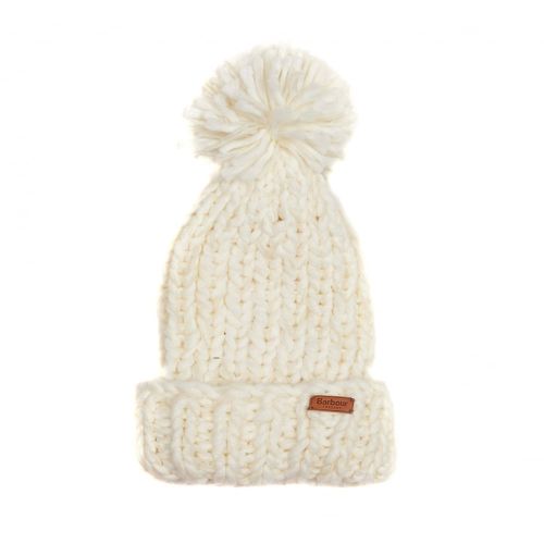 Womens Winter White Chunky Knit Hat & Scarf 12581 by Barbour from Hurleys