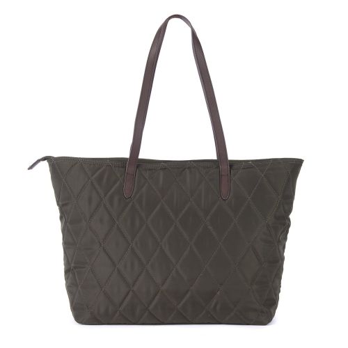 Womens Olive Witford Quilted Tote Bag 79651 by Barbour from Hurleys
