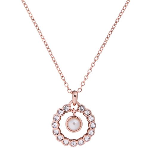 Womens Rose Gold & Pearl Cadhaa Crystal Pendant Necklace 24520 by Ted Baker from Hurleys