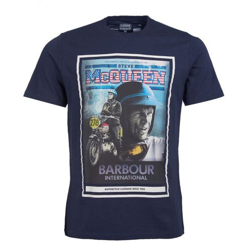 Mens Navy Boon S/s T Shirt 75460 by Barbour Steve McQueen Collection from Hurleys