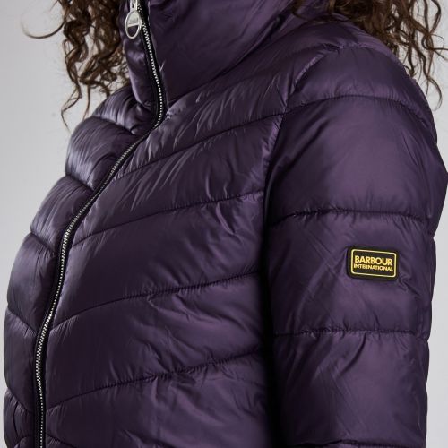Womens Tempest Purple Dual Quilted Jacket 46614 by Barbour International from Hurleys