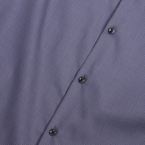 Mens Blue Kason Fine Check Slim Fit L/s Shirt 51677 by HUGO from Hurleys