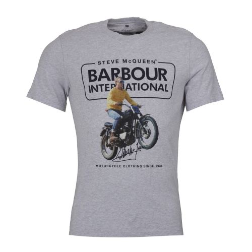 Steve McQueen™ Collection Mens Grey Marl Cooler S/s T Shirt 38848 by Barbour from Hurleys