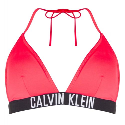 Womens Diva Pink Logo Triangle Bikini Top 20492 by Calvin Klein from Hurleys