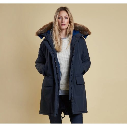 Heritage Womens Navy Emmot Hooded Parka 12513 by Barbour from Hurleys