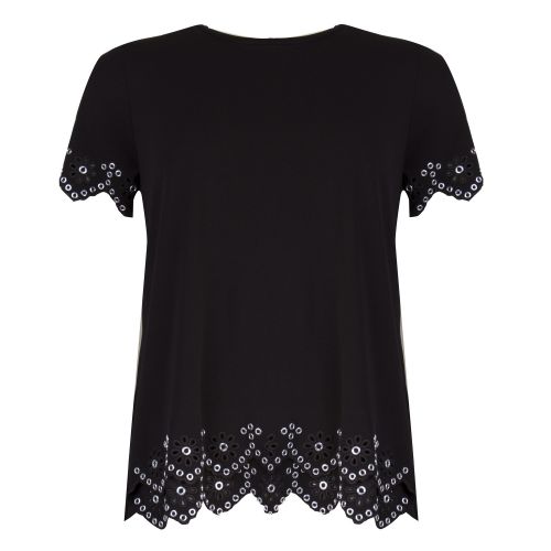 Womens Black/Silver Embellished S/s T Shirt 27488 by Michael Kors from Hurleys