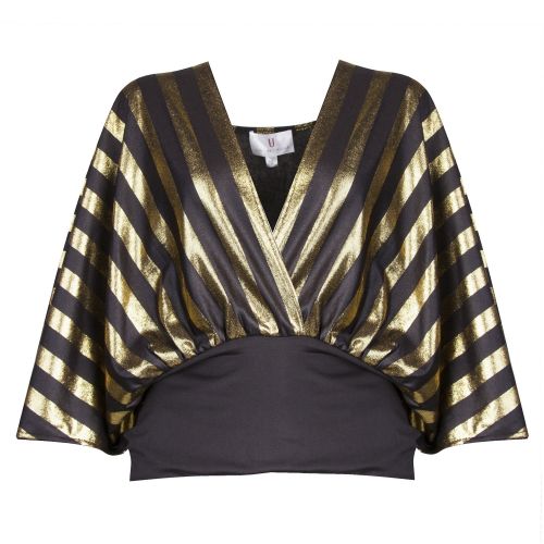 Womens Gold Frida Stripe Blouse 30934 by Forever Unique from Hurleys