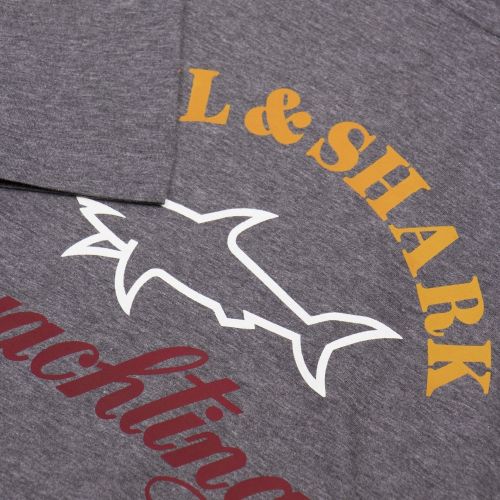 Mens Dark Grey Tri Colour Logo Shark Fit S/s T Shirt 32817 by Paul And Shark from Hurleys