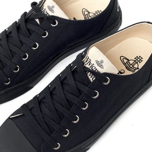 Mens Navy Plimsoll Low Top Canvas Trainers 92955 by Vivienne Westwood from Hurleys