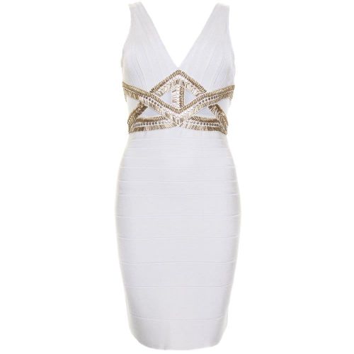 Womens Ivory Opal Bandage Dress 70840 by Forever Unique from Hurleys