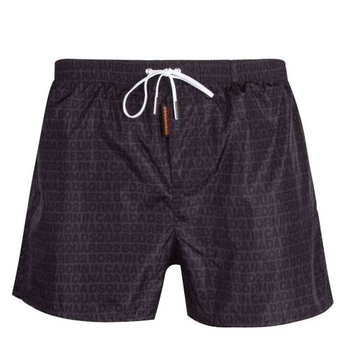 Mens Dark Grey Printed Swim Shorts 82647 by Dsquared2 from Hurleys