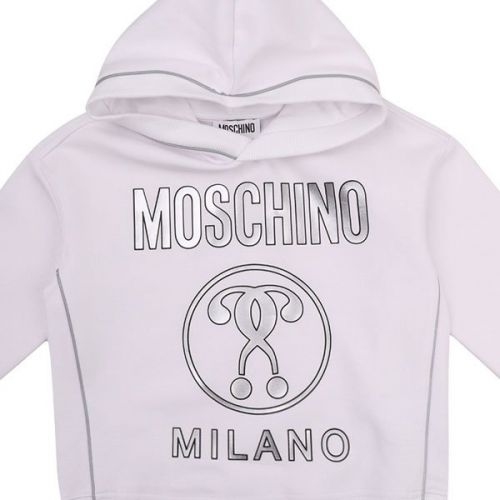 Boys White Milano Hoodie 107693 by Moschino from Hurleys