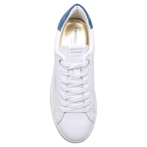 Mens White/Teal Zuma Nubuck Trainers 103773 by Android Homme from Hurleys