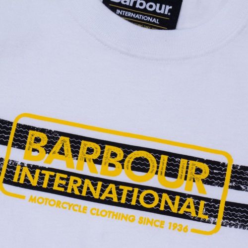 Boys White Tyre S/s Tee Shirt 65764 by Barbour from Hurleys
