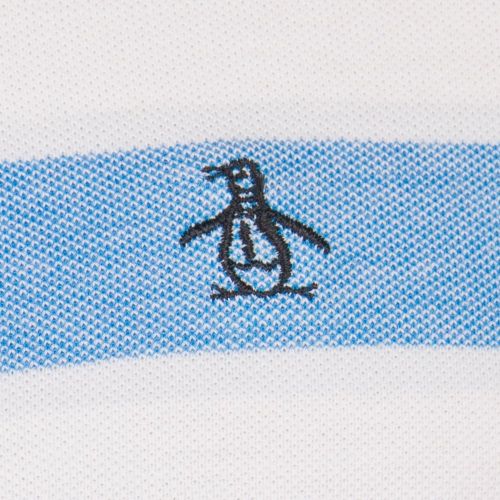 Mens Bright White Birdseye Wide Stripe S/s Tee Shirt 71172 by Original Penguin from Hurleys