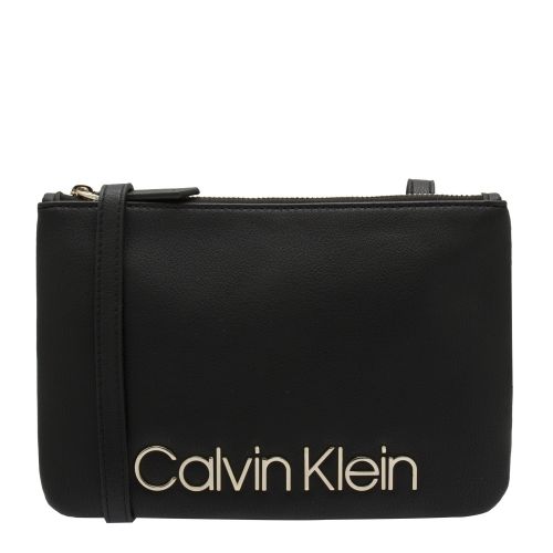 Womens Black CK Must Double Zip Crossbody Bag 42865 by Calvin Klein from Hurleys