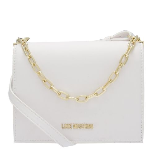 Womens White Smooth Chain Crossbody Bag 41334 by Love Moschino from Hurleys