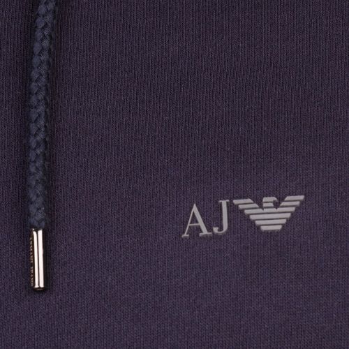 Mens Blue Small Logo Zip Hooded Sweat Top 61312 by Armani Jeans from Hurleys