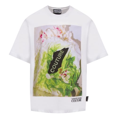 Mens White Collection Flower Regular Fit S/s T Shirt 43709 by Versace Jeans Couture from Hurleys