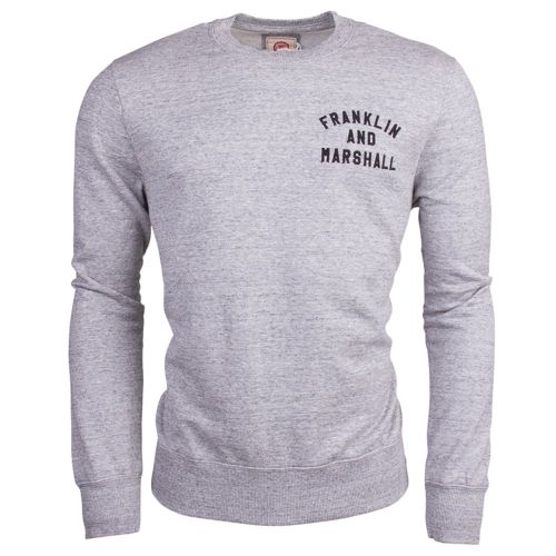 Mens Sport Grey Melange Sweat Top 16324 by Franklin + Marshall from Hurleys
