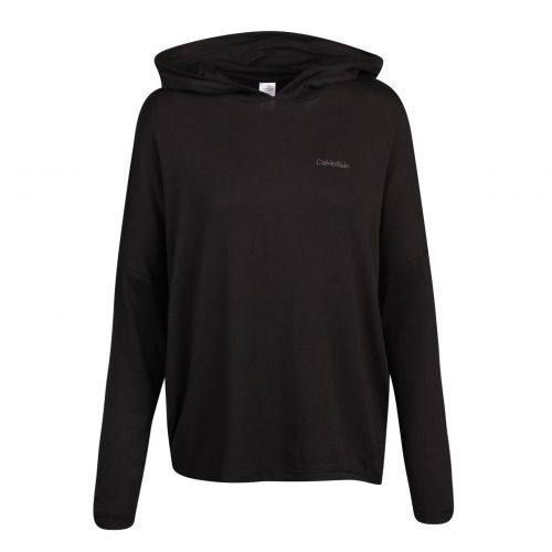 Womens Black Cotton Luxe Hoodie 79513 by Calvin Klein from Hurleys