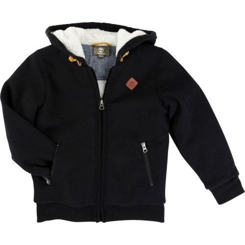 Boys Black Hooded Zip Sweat Top 20842 by Timberland from Hurleys