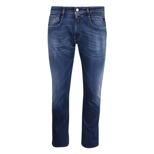 Mens Medium Blue Anbass Hyperflex Bio Slim Fit Jeans 55466 by Replay from Hurleys